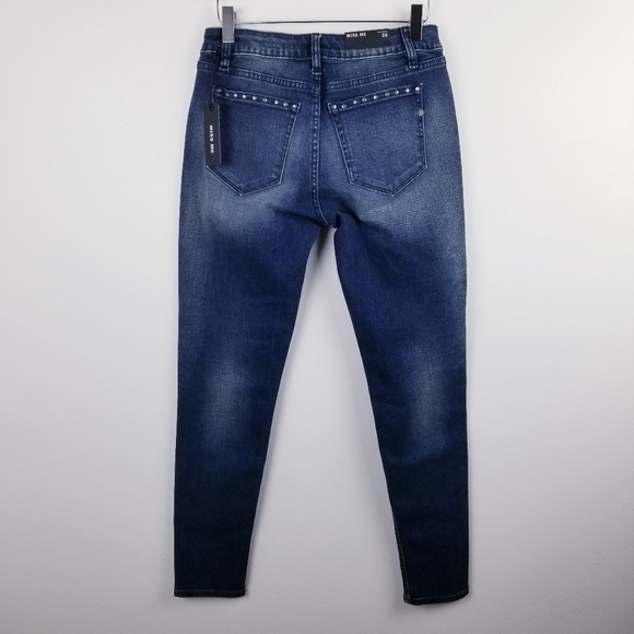 MISS ME Floral Embroidered Skinny Jeans NWT size 26 - Picture 2 of 10